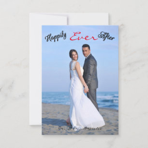 Happily Ever After Photo - 3x5Wedding Announcement