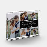 Happily Ever After Photo Collage Wedding Keepsake<br><div class="desc">Turn your favourite wedding photographs into a keepsake with this modern photo collage design. The text reads Happily ever after. You can add your names and wedding date to personalize it further. **PLEASE READ BEFORE ORDERING** If you make changes to the shape or size or choose another product and the...</div>