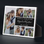 Happily Ever After Photo Collage Wedding Keepsake Plaque<br><div class="desc">Turn your favourite wedding photographs into a keepsake with this modern photo collage design. The text reads Happily ever after. You can add your names and wedding date to personalize it further. **PLEASE READ BEFORE ORDERING** If you make changes to the shape or size or choose another product and the...</div>