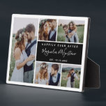 Happily Ever After Photo Collage Wedding Keepsake Plaque<br><div class="desc">Turn your favourite wedding photographs into a keepsake with this modern photo collage design. The text reads Happily ever after. You can add your names and wedding date to personalize it further. **PLEASE READ BEFORE ORDERING** If you make changes to the shape or size or choose another product and the...</div>