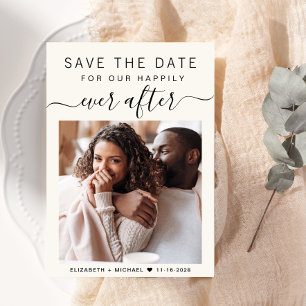 Happily Ever After Photo Cream Wedding Save The Date