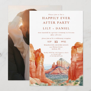 Happily Ever After Photo Desert Wedding Invitation