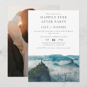 Happily Ever After Photo Rio de Janeiro Wedding Invitation