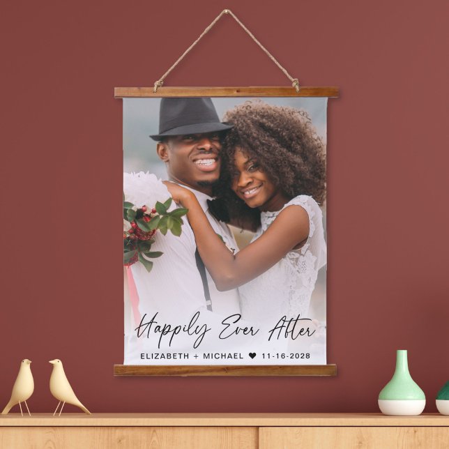 Happily Ever After Photo Wedding Hanging Tapestry (Creator Uploaded)