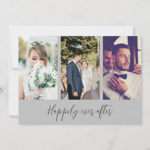 Happily Ever After Photo Wedding Thank You Card