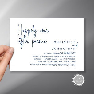 Happily Ever After Picnic, Wedding Elopement Invitation