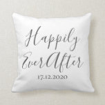 Happily Ever After Pillow Newlyweds Anniversary<br><div class="desc">Happily Ever After  pillow personalized with the year of the wedding makes a cute wedding or anniversary gift.</div>