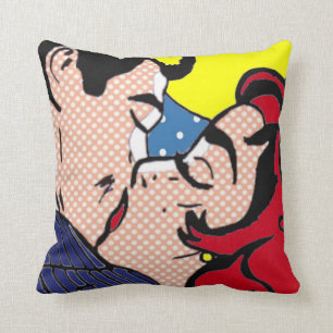 Happily Ever After Pop Art Throw Pillow