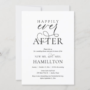 Happily Ever After Post Wedding Dinner and Party I Invitation