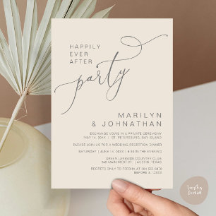 Happily Ever After Reception Dinner and Dancing Invitation