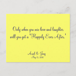 Happily Ever After Response Card