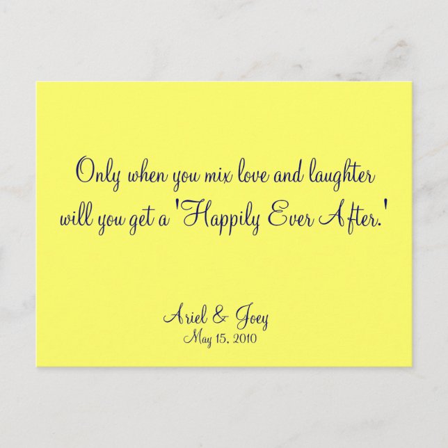 Happily Ever After Response Card (Front)