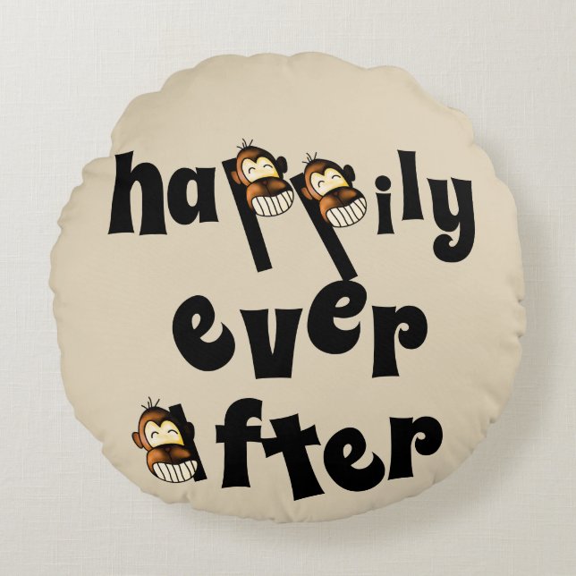 Happily Ever After Round Pillow (Front)