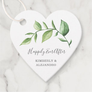 Happily Ever After Rustic Greenery Wedding Favour Tags