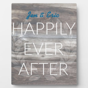 Happily Ever After Rustic Wood Design Plaque