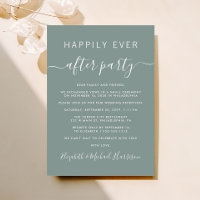 Happily Ever After Sage Green Wedding Reception