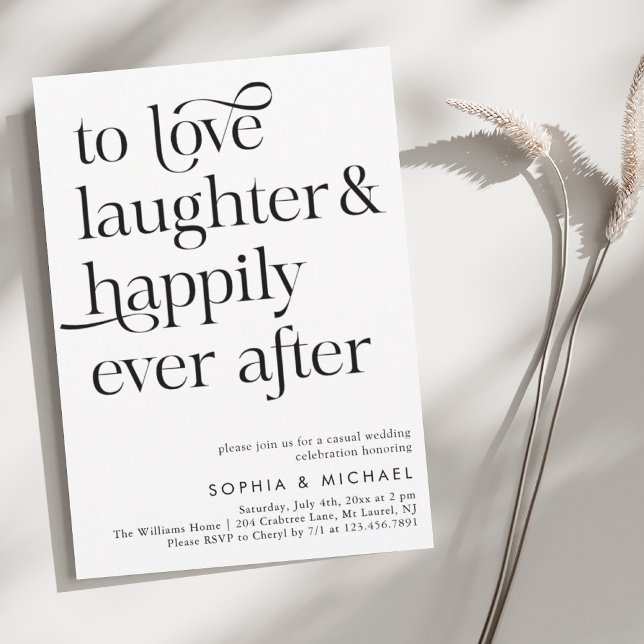 Happily Ever After Script Casual Wedding  Invitation (Creator Uploaded)