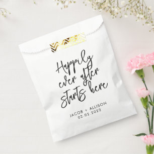 Happily ever after starts here favour bag