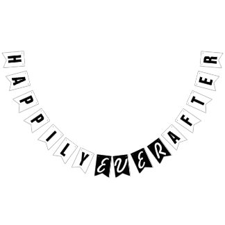 HAPPILY EVER AFTER Swallowtail Flag WEDDING DECOR