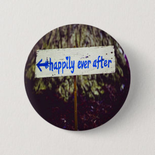 Happily Ever After Wedding Decor 2 Inch Round Button
