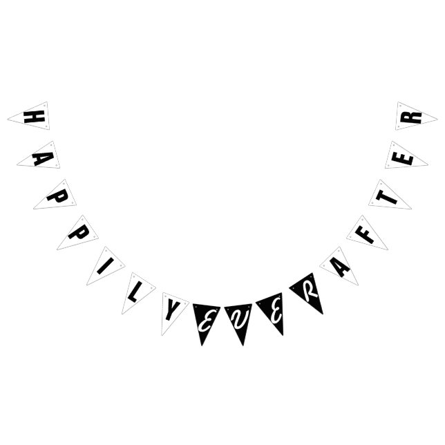 HAPPILY EVER AFTER WEDDING DECOR BUNTING FLAGS (All)