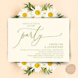 Happily Ever After Wedding Dinner Party Dancing Invitation