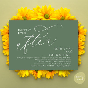Happily Ever After Wedding Dinner Party Dancing Invitation