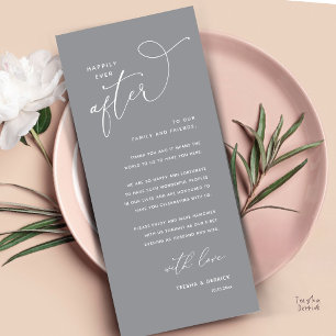 Happily Ever After Wedding Dinner Thank You Card