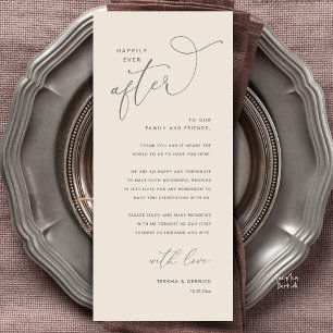 Happily Ever After Wedding Dinner Thank You Card