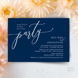 Happily Ever After Wedding Elopement Dinner Party Invitation