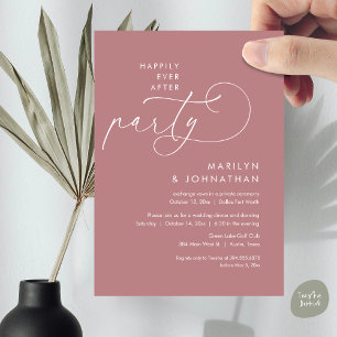 Happily Ever After Wedding Elopement Dinner Party Invitation