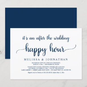 Happily Ever After Wedding Elopement Happy Hour In Invitation