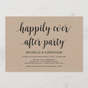 Happily ever after, Wedding Elopement Invites