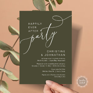 Happily Ever After Wedding Elopement Party Invitat Invitation