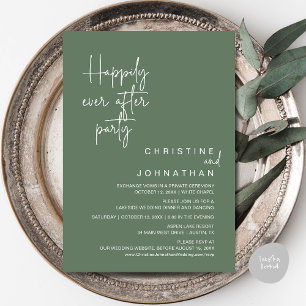 Happily Ever After Wedding Elopement Party Invitat Invitation
