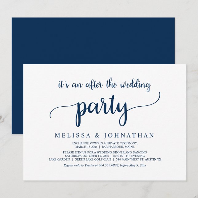 Happily Ever After Wedding Elopement Party Invitat Invitation (Front/Back)