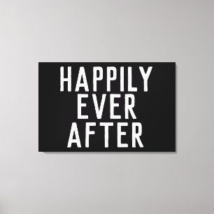 HAPPILY EVER AFTER WEDDING GIFT BIG ART CANVAS PRINT