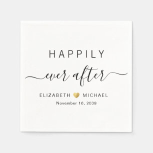 Happily Ever After Wedding Napkin