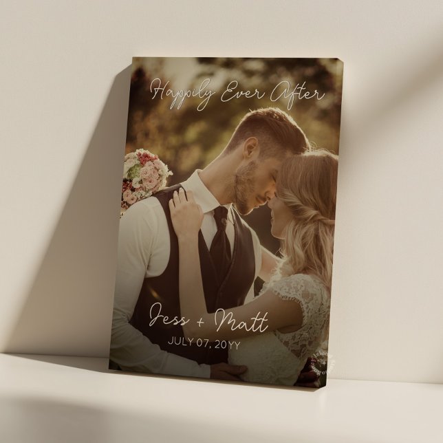  Happily Ever After Wedding Photo Canvas Print (Happily Ever After Wedding Photo Canvas Print)