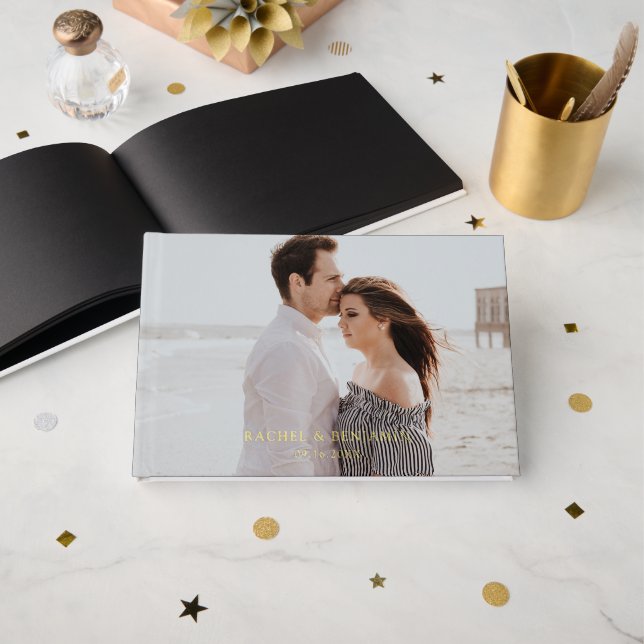 Happily Ever After Wedding Photo Custom  Guest Book (Front Open)