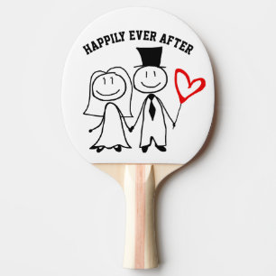HAPPILY EVER AFTER WEDDING PING PONG PADDLE