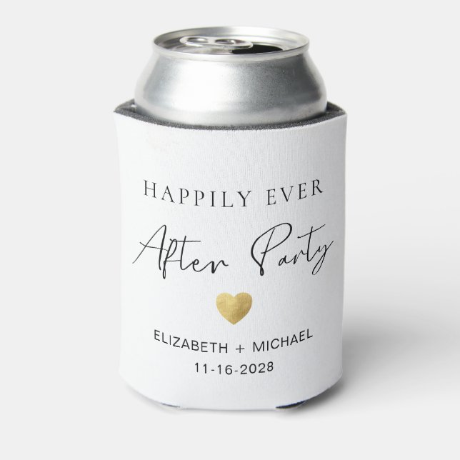 Happily Ever After Wedding Reception Can Cooler (Can Back)
