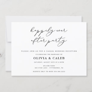 Happily ever after Wedding Reception invitation