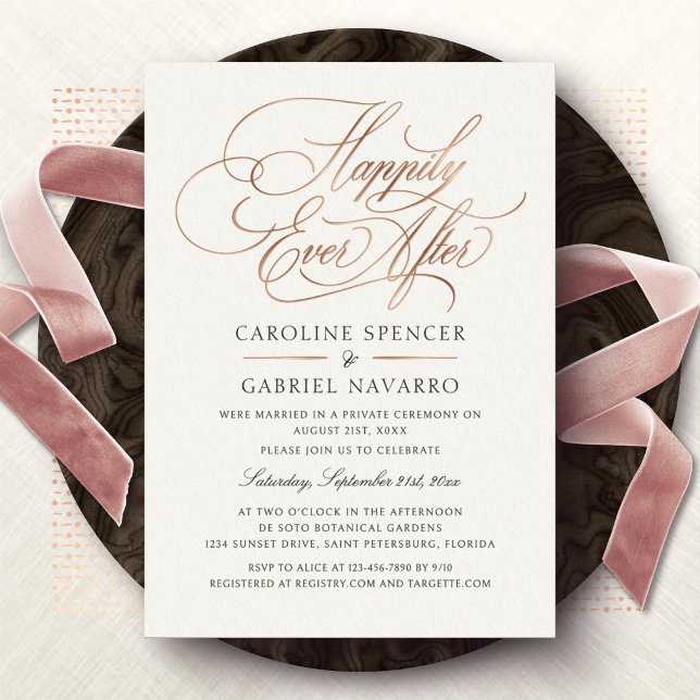 Happily Ever After Wedding Reception Invitation (Creator Uploaded)
