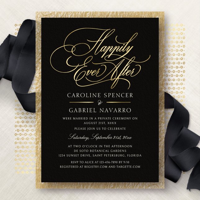 Happily Ever After Wedding Reception Invitation (Creator Uploaded)