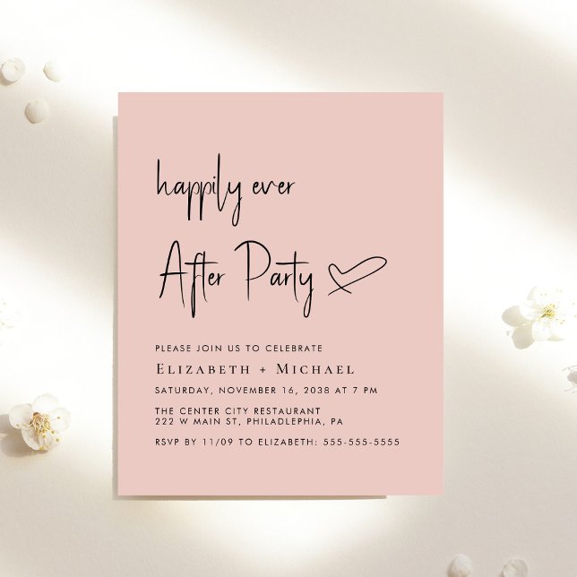Happily Ever After Wedding Reception Invitation (Creator Uploaded)