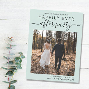 Happily Ever After Wedding Reception Save The Date Announcement Postcard
