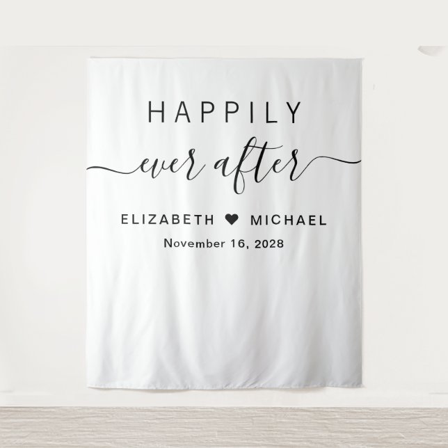 Happily Ever After Wedding Reception Tapestry (Front)