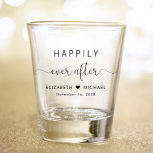 Happily Ever After Wedding Shot Glass