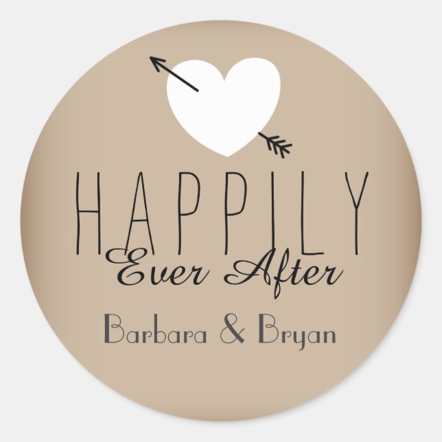 Happily Ever After Wedding Sticker (Front)